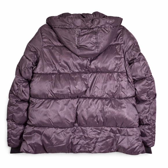 Sam Edelman Purple Quilted Hooded Funnel Collar Puffer Coat Jacket Women M 70839 - Picture 4 of 9